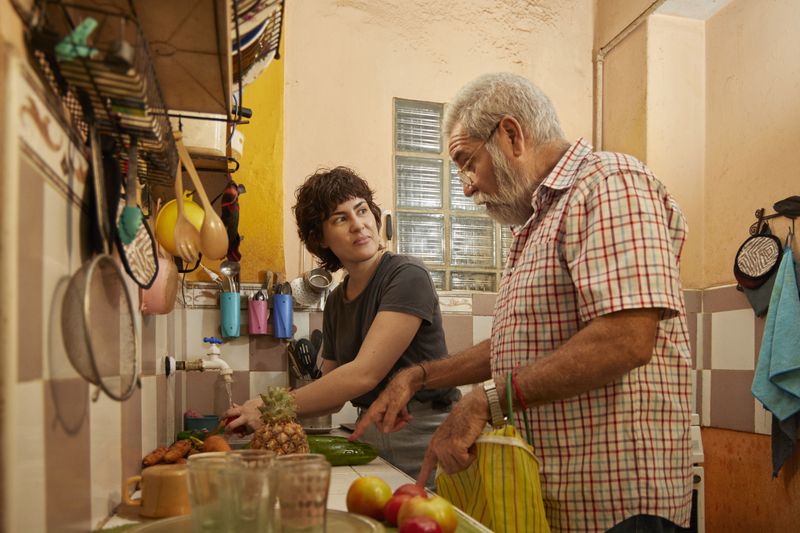 © Moník Molinet - Washing vegetables back from the market and talking about macrobiotic cooking with my grandfather Otto