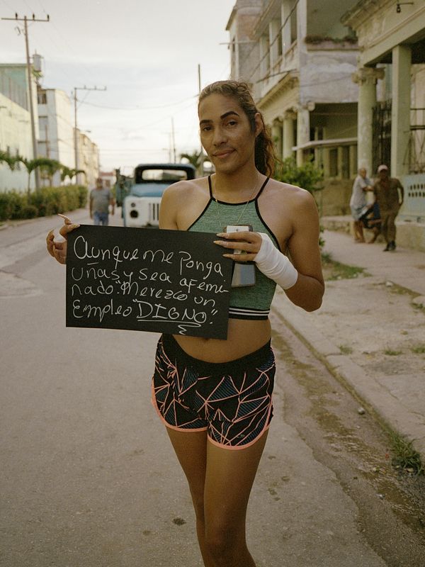 © Moník Molinet - Even if I wear fake nails and am effeminate, I deserve a decent job.