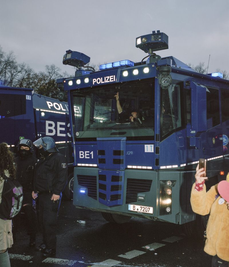 © Max Ferdinand Langer - Water thrower of the Berlin police at a demonstration in Berlin