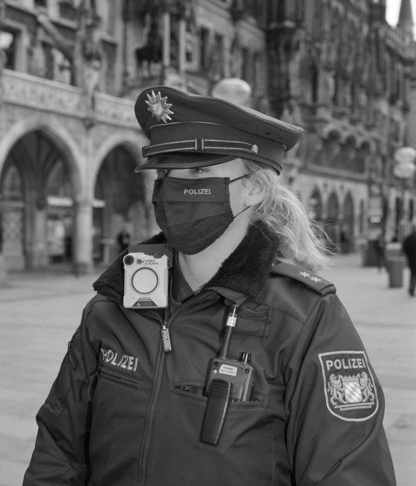 © Max Ferdinand Langer - Police officer wearing a body cam in Munich
