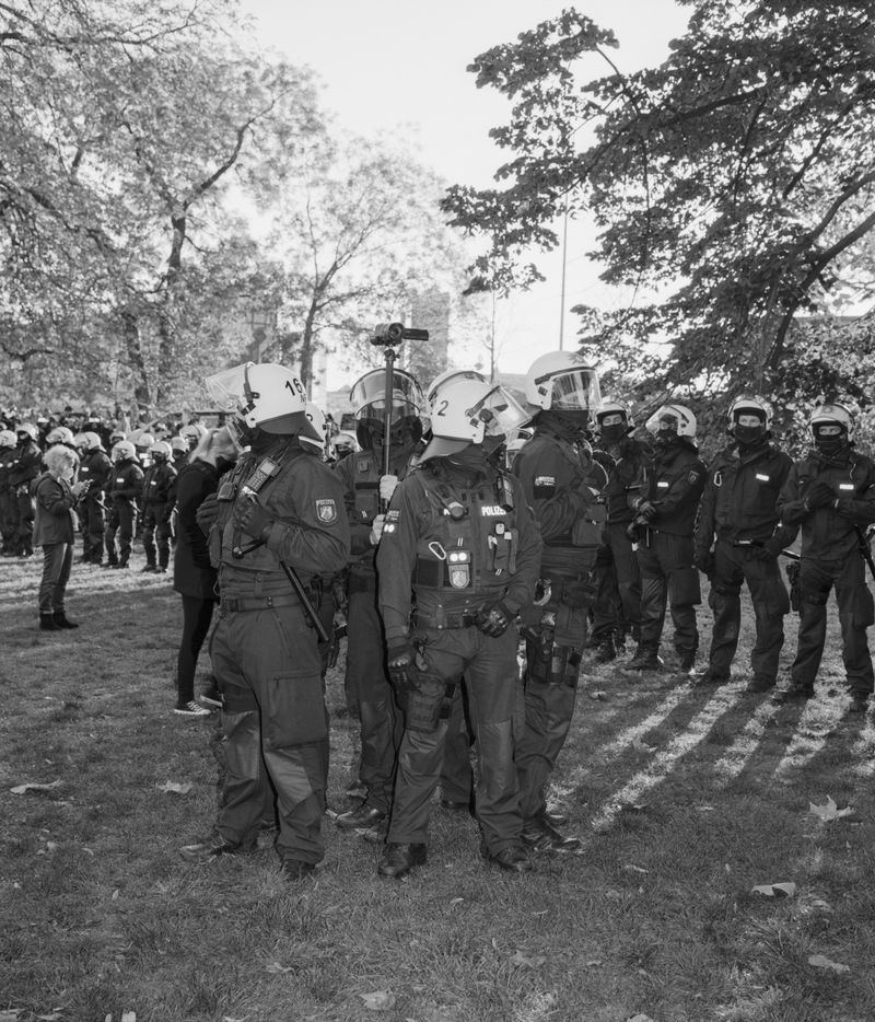 © Max Ferdinand Langer - Police officers securing video evidence during a demonstration in leipzig