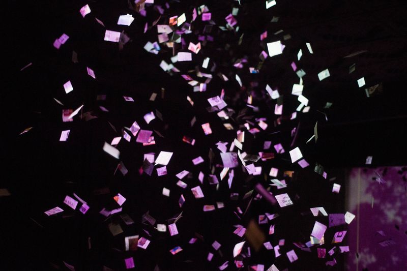 © Balaji Maheshwar - Fan throw confetti during the release of a film