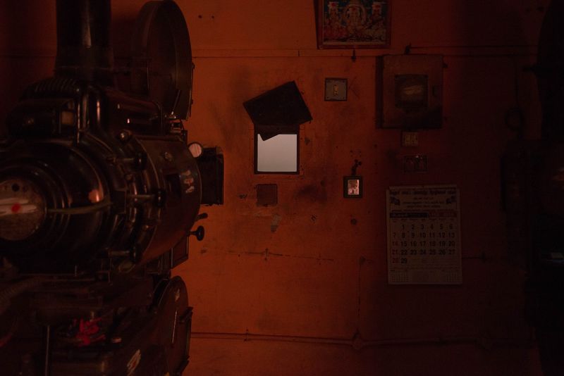 © Balaji Maheshwar - projector inside the cinema hall that was shut down