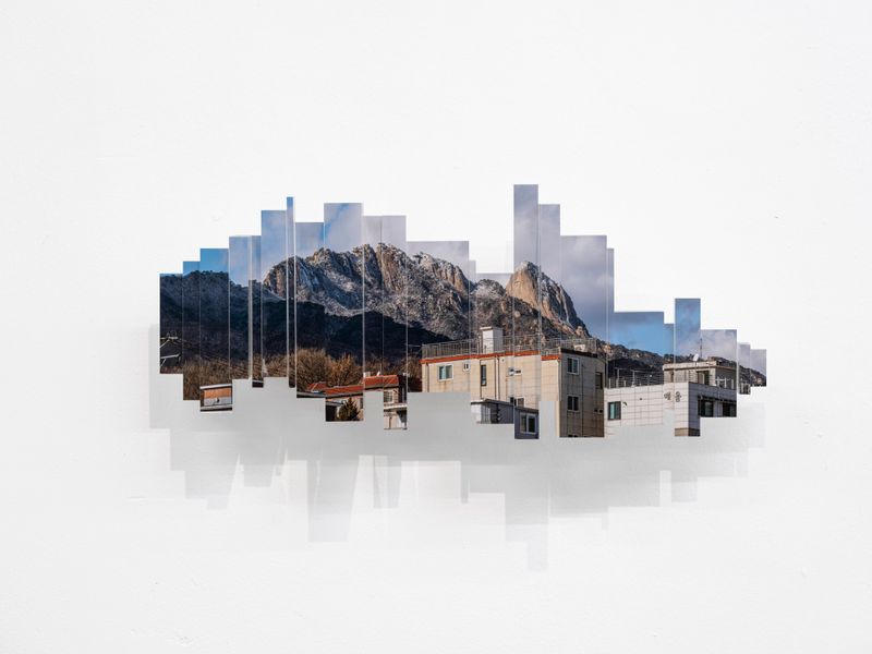 © JAEYONG CHO - Approaching Prospect, Mt. Bukhansan from Dobong-gu, Seoul, 2024, (Front View)