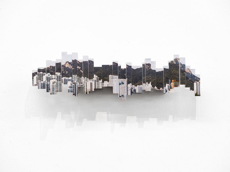 © JAEYONG CHO - Approaching Prospect, Mt. Bukhansan from Donam-dong, Seoul, 2024, (Front View)