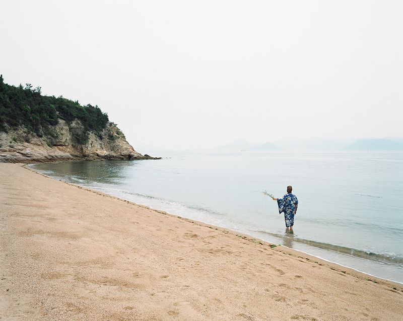 © Giada Ripa - A beach in Naoshima island-Self Portrait as a tribute to Mathilde Ruinart, Giada Ripa, 2015