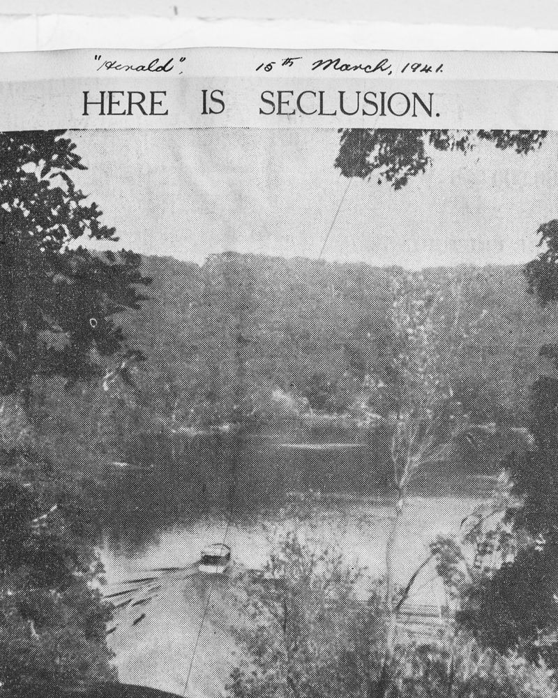 © Kai Wasikowski - Newspaper archive #1 (Royal National Park), 2022 inkjet print, 40 x 32 cm