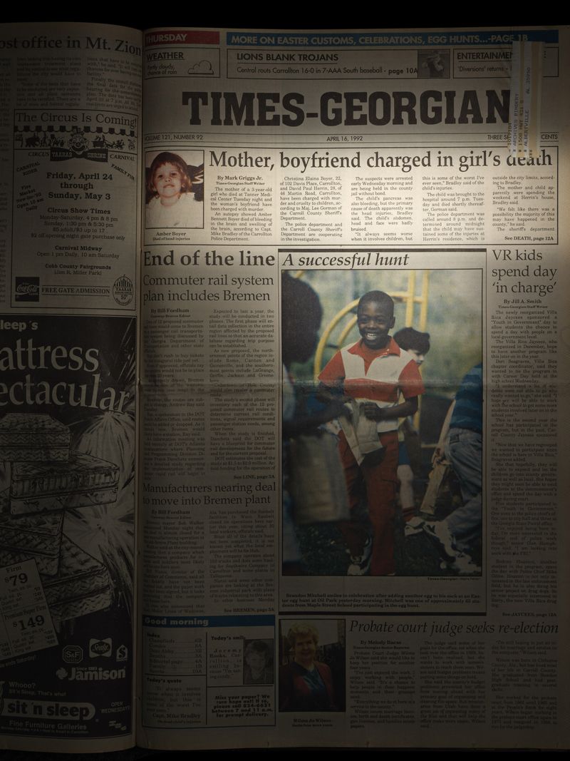 © Jan Banning - Times Georgian of April 16, 1992.