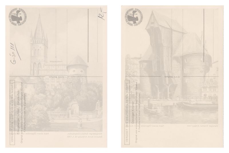 © Johanna Schlegel - Postcard FK V & VII (fine art prints, 15 x 10 cm, initially shown in a wooden table display case)