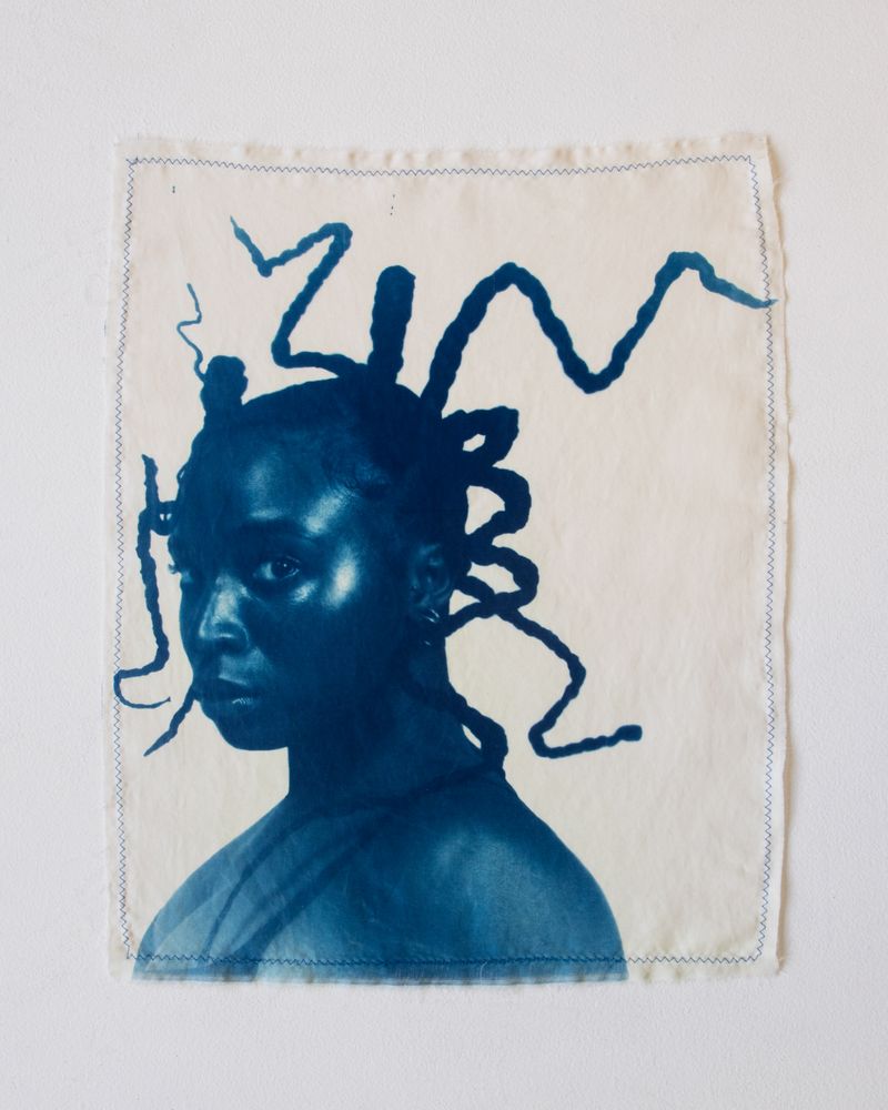 © Rhianydd Hylton - cyanotype print on cotton 3