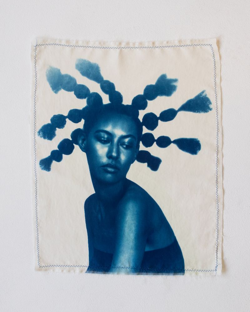 © Rhianydd Hylton - cyanotype print on cotton 2