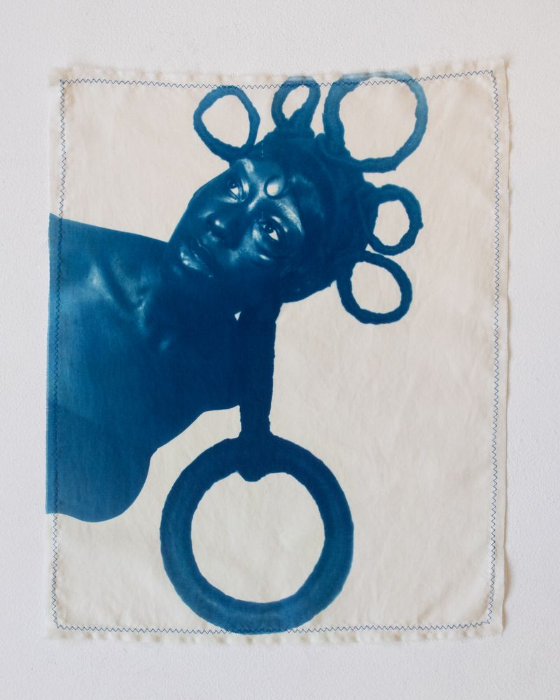 © Rhianydd Hylton - cyanotype print on cotton 1