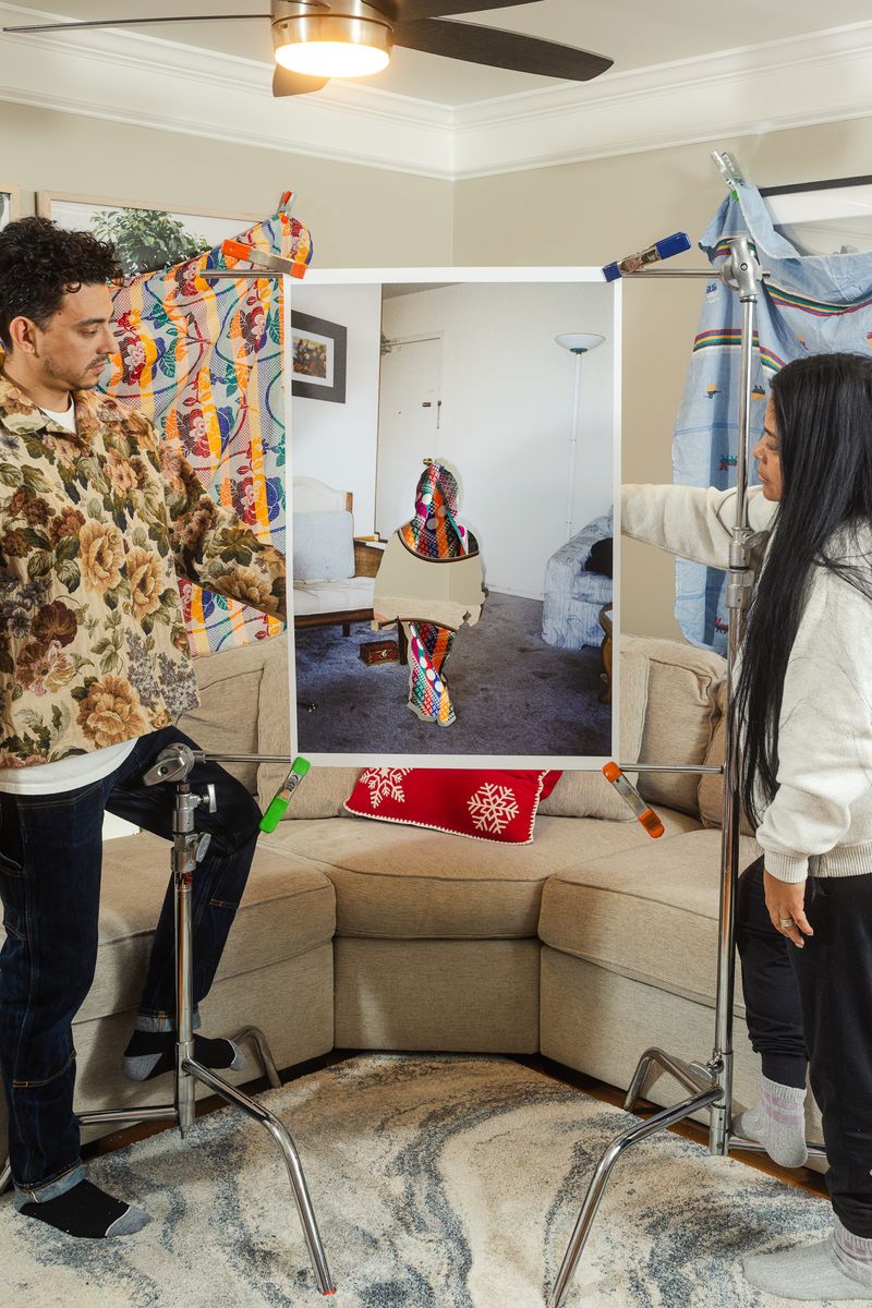 © Dominique Muñoz - Don’t stand on the couch, Archival pigment print, cherry hardwood frame, 20 x 30 in, 2024