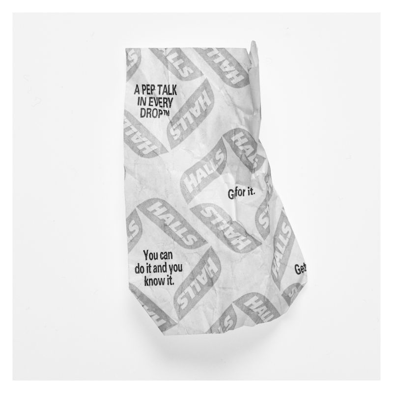 © Tommaso Sacconi - Wrapper (a)1; Candy wrapper; Box 001 (a) 1/2; 2022 New York