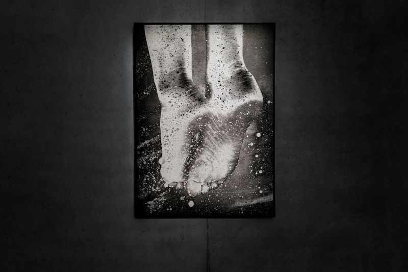 © Julie van der Vaart - Installation shot Woven work112cmx170cmMounted and framed