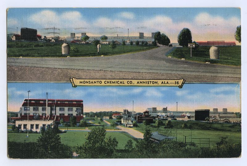 © Mathieu Asselin - Postcard of the former Monsanto® factory in Anniston from 1936.