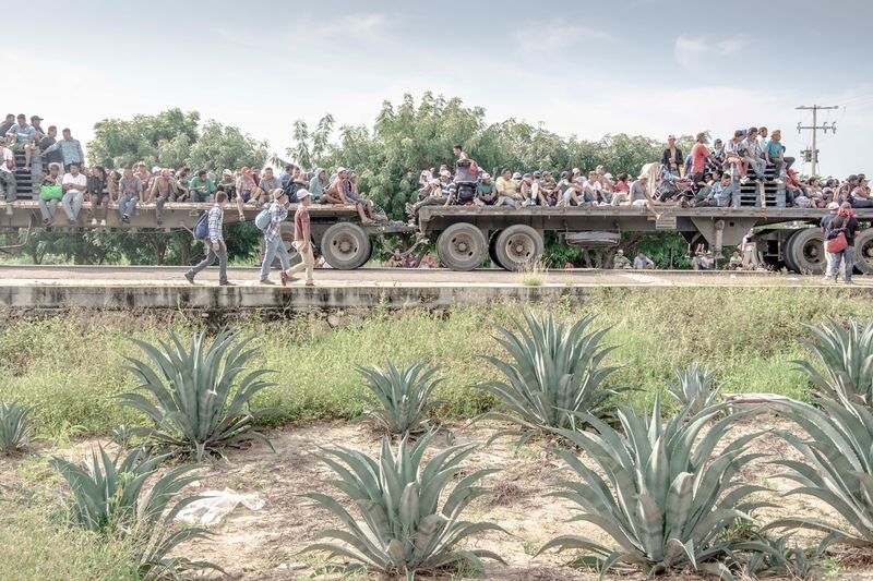 © Fred Ramos - Central American migrants in Oaxaca, México, on a trailer heading to the United States, October 2018. Fred Ramos