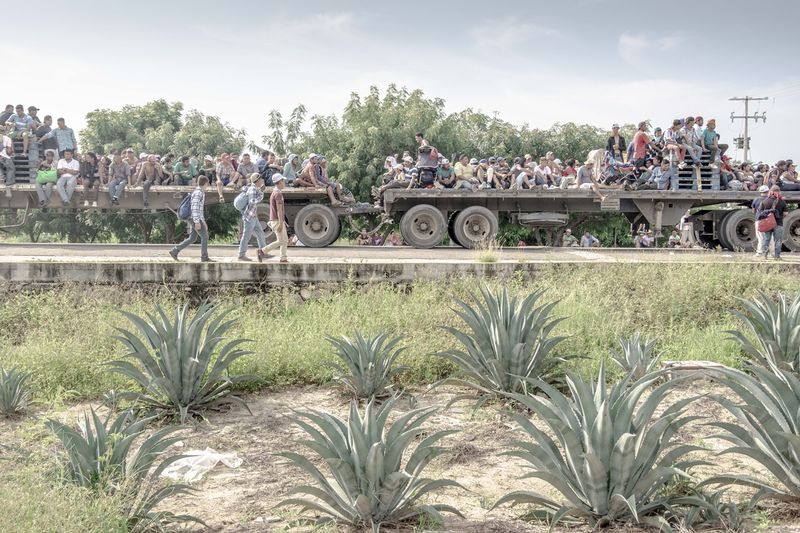 © Fred Ramos - Central American migrants in Oaxaca, México, on a trailer heading to the United States, October 2018. Fred Ramos