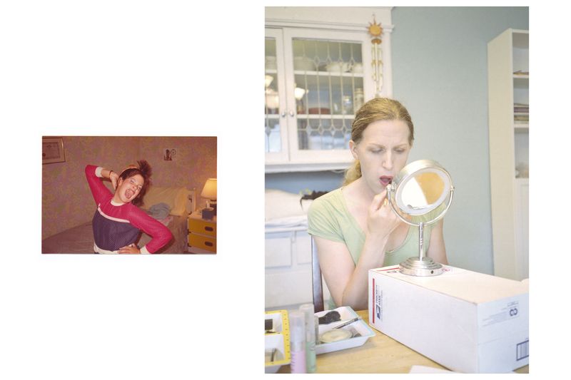 © Jennifer  Loeber - Jennifer (age 10), imitating Cyndi Lauper / 2016, Lorelei, making cosmetic choices / 2012