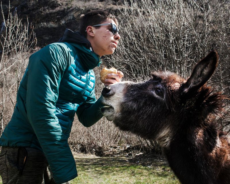 © Mattia Crocetti - Nicolas with his donkey.Novalesa, Italy.