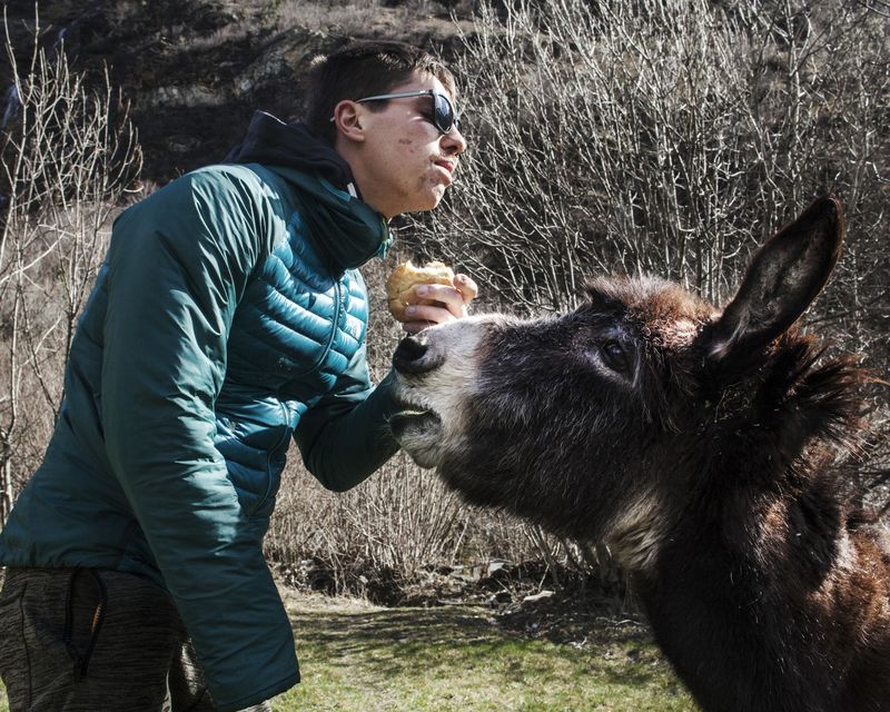 © Mattia Crocetti - Nicolas with his donkey.Novalesa, Italy.