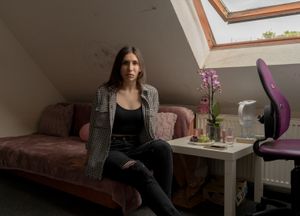 Between past and future.