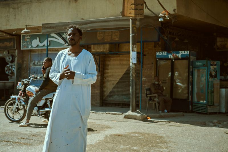 © Nayra Aly - Issam, a neighbourhood butcher, on his way home after providing food to the homeless during Eid Iftar.
