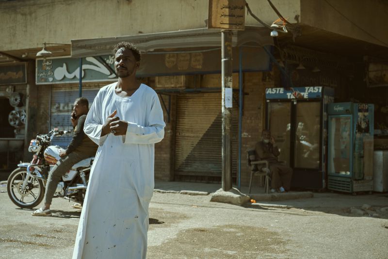 © Nayra Aly - Issam, a neighbourhood butcher, on his way home after providing food to the homeless during Eid Iftar.