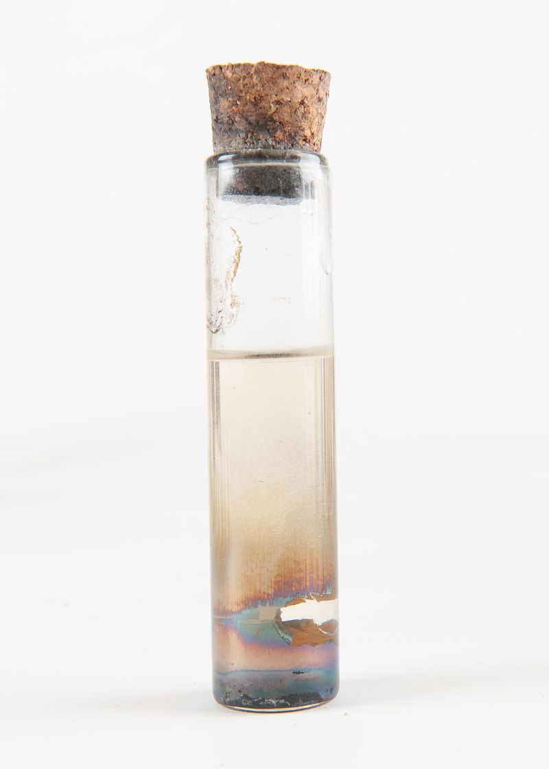 © Sara Bensaltana - Silver nitrate, ammonium thiosulfate, water, iron oxyde. Light trapped within itself.