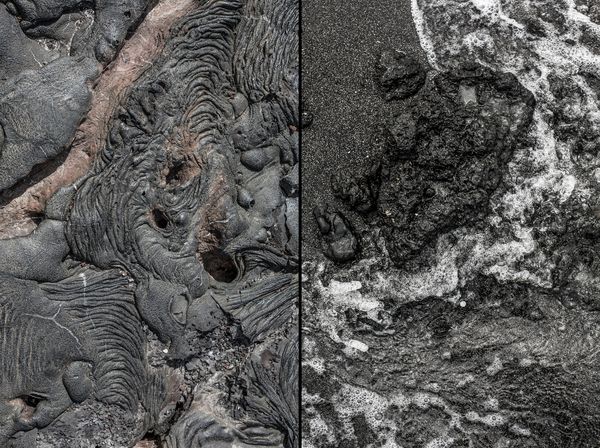 © Ilan Rabchinskey - Diptic #1 Pahoehoe Lava. Galapagos Islands, Ecuador.