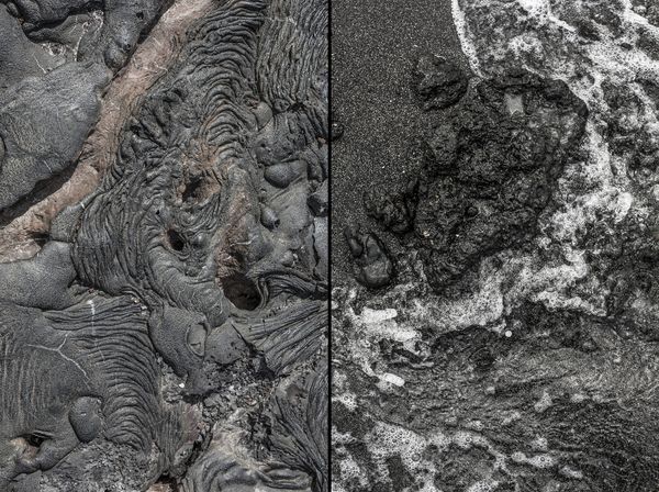 © Ilan Rabchinskey - Diptic #1 Pahoehoe Lava. Galapagos Islands, Ecuador.