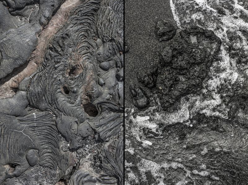 © Ilan Rabchinskey - Diptic #1 Pahoehoe Lava. Galapagos Islands, Ecuador.