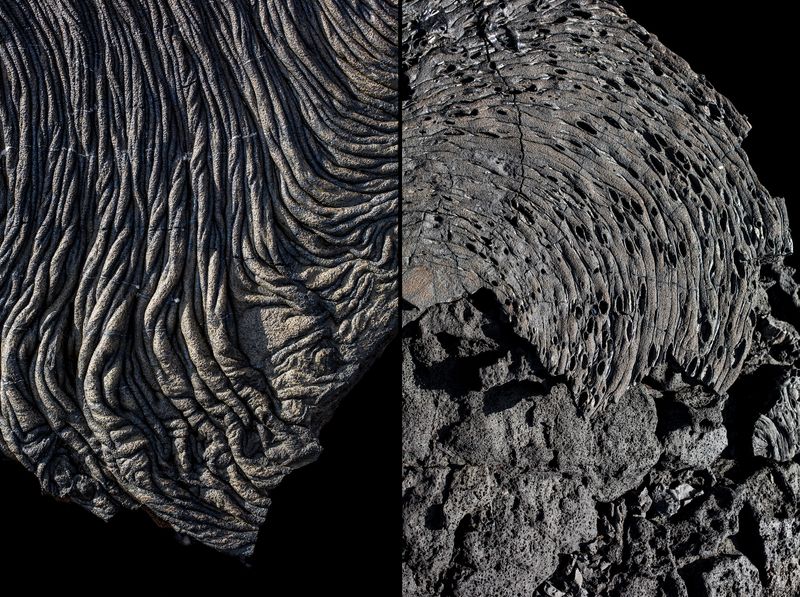 © Ilan Rabchinskey - Diptic #2 Pahoehoe Lava. Galapagos Islands, Ecuador.