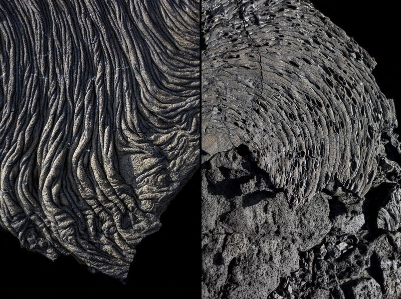 © Ilan Rabchinskey - Diptic #2 Pahoehoe Lava. Galapagos Islands, Ecuador.