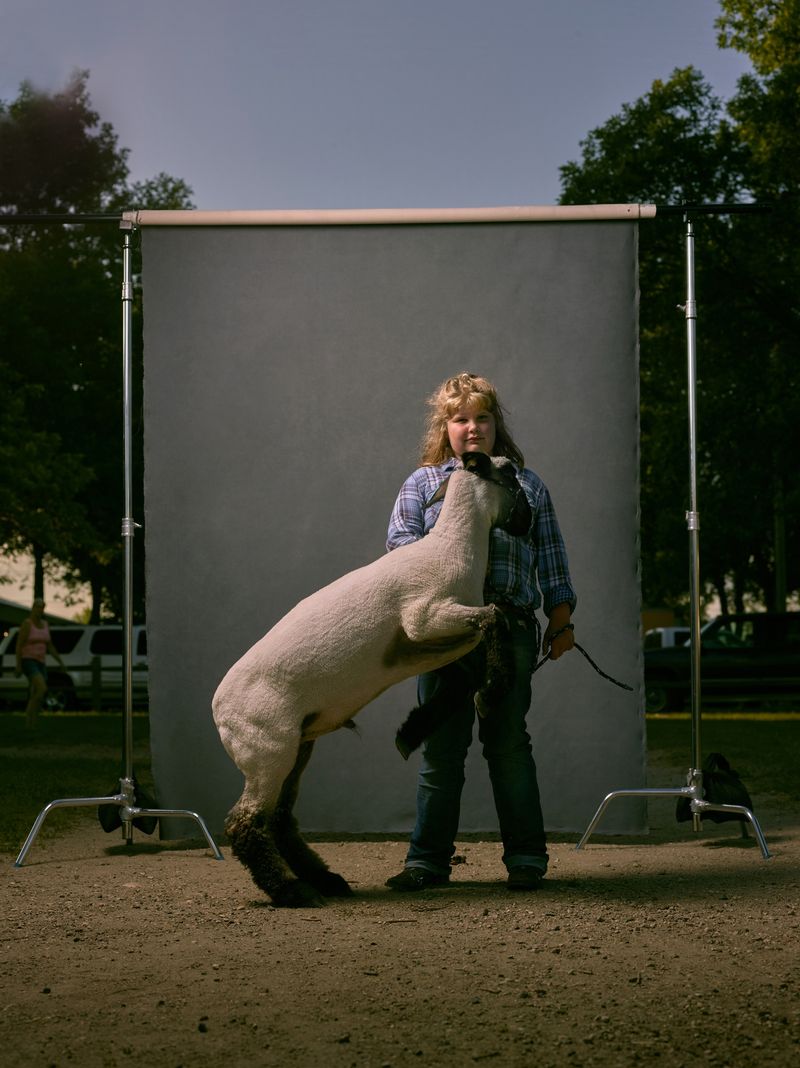 © R. J. Kern - Carolana and unnamed sheep, West Otter Tail County Fair, Minnesota, 2016.