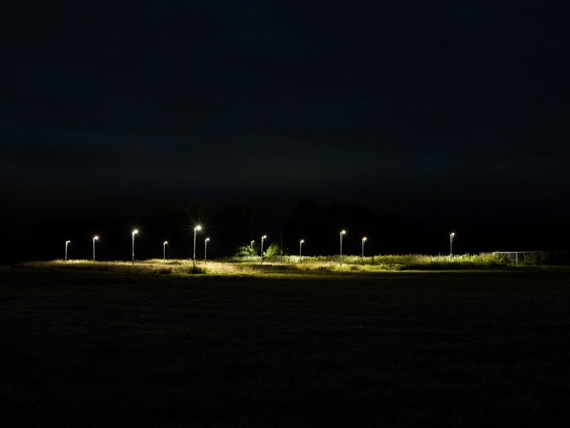 © Volker Crone - Experimental field for the investigation of ecological effects of street lamps.