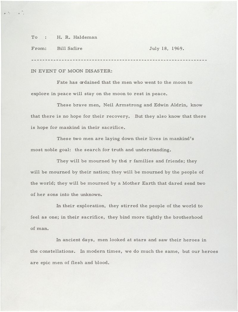 © Bianca Salvo - In event of Moon disaster, Letter