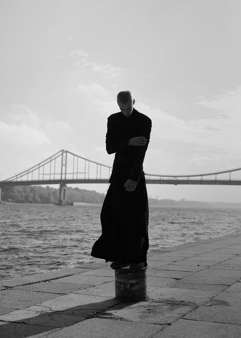 © Pernille Sandberg - Model Mikita Kirii Illich in design by the Ukrainian fashion designer Solomiia Hrynkiv.