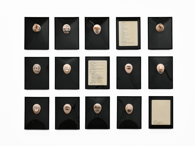 © Zoé Aubry - I love y’all, from the series Faire écran, Tattoo & UV printing on silicone, 15 pieces