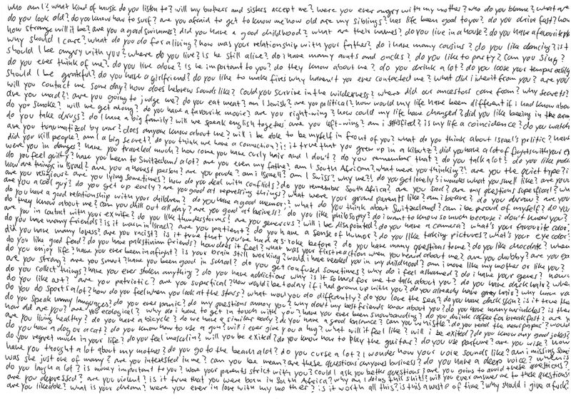 © Tim Rod - A hundred questions