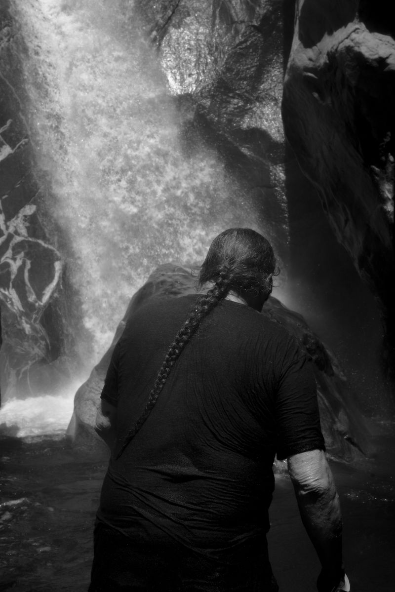 © Marcus Xavier Chormicle - My uncle entering the cold water at Tahquitz.