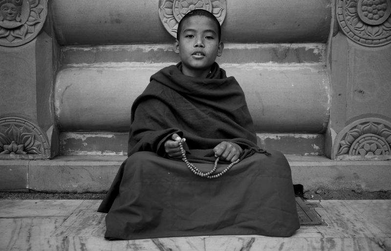 © Takshak Parmar - A young monk meditating at the Bodhi temple complex | Bodh Gaya, India