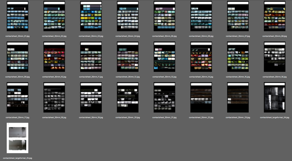 © Ans Brys - Extract from the 5|6 project. All of the contact sheets.