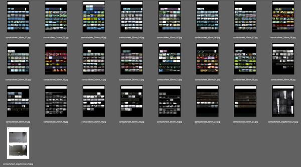 © Ans Brys - Extract from the 5|6 project. All of the contact sheets.