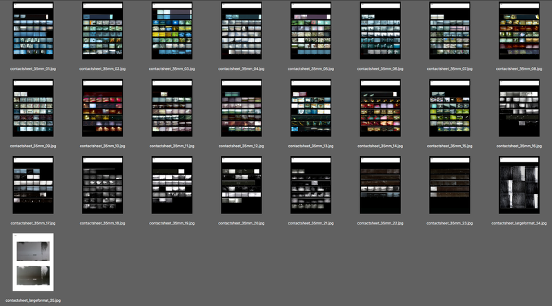 © Ans Brys - Extract from the 5|6 project. All of the contact sheets.