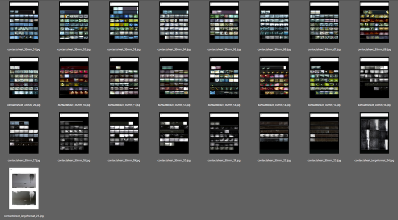 © Ans Brys - Extract from the 5|6 project. All of the contact sheets.