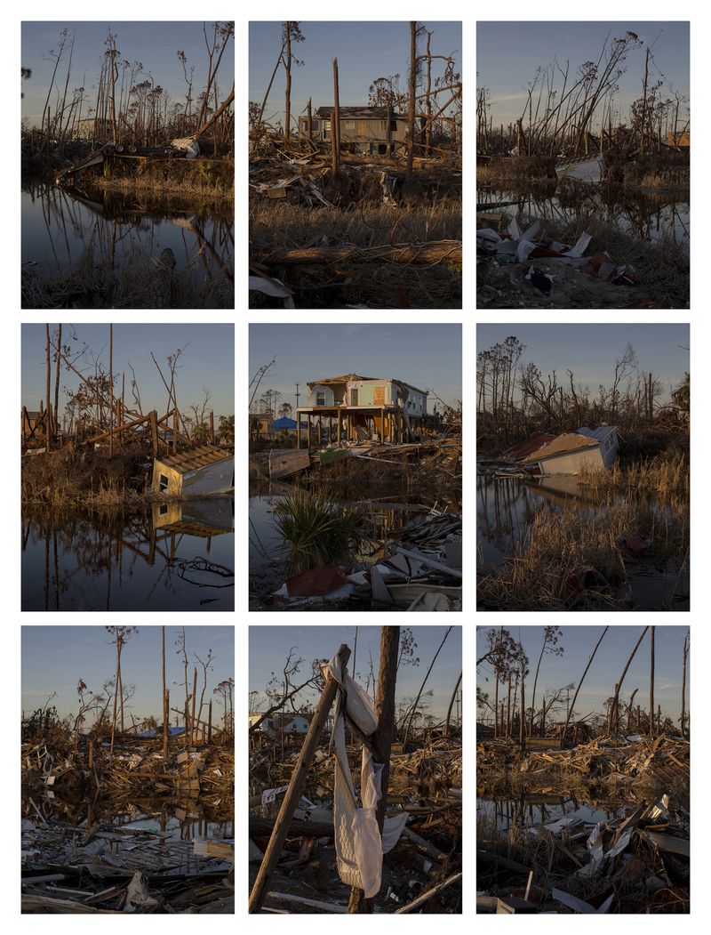 © Bryan Anselm - Mexico Beach homes along an inlet which were completely destroyed by Hurricane Michael on November 18, 2018.
