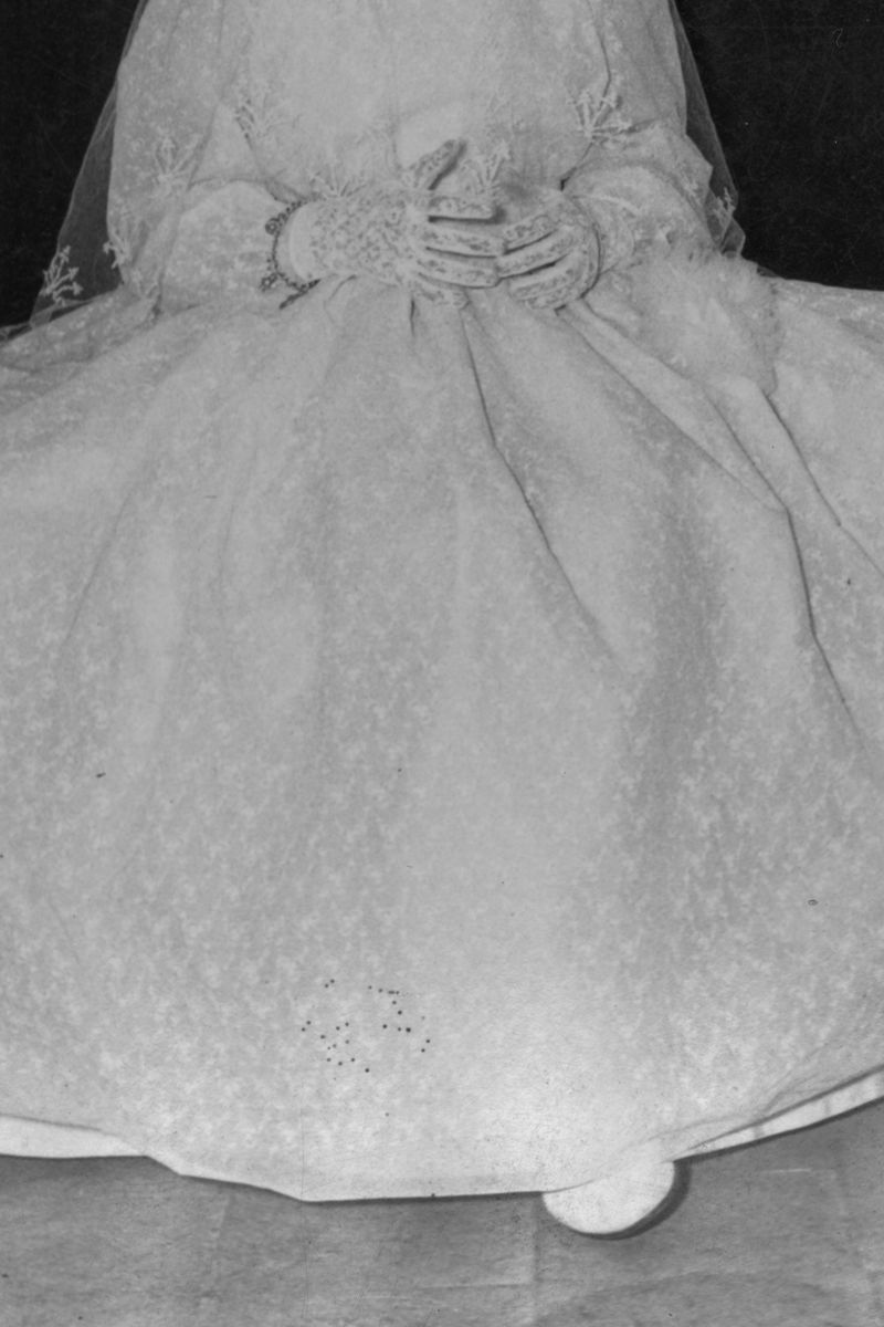© Giulia Madiai - Detail of archive image searched in antique markets representing a first communion. The Faith
