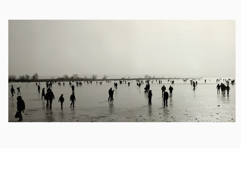 © Nina Viviana Cangialosi - Shadows walking on a frozen lake of Seeland region (Switzerland)