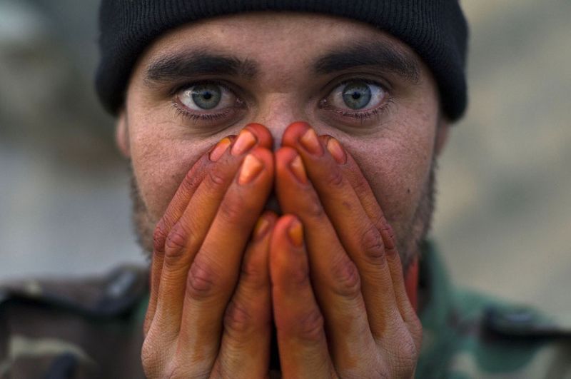© Louie Palu - Afghan National Army soldiers seen on the front lines in Zhari District, Kandahar, Afghanistan. Photo © Louie Palu